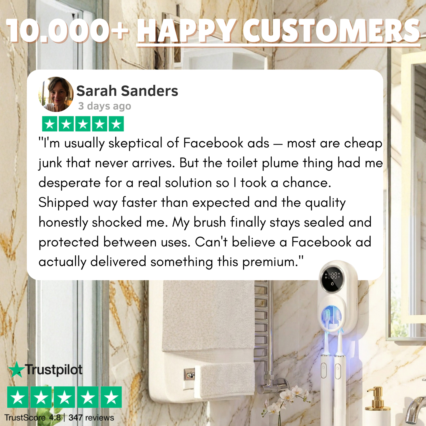 Uv toothbrush cleaner