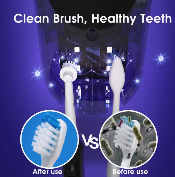 Uv toothbrush cleaner
